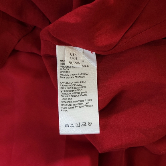 Free People Party Taffetta Red Corset Puff Sleeve Babydoll Mini Dress - Picture 6 of 8